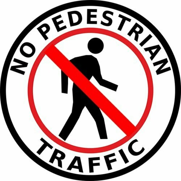 Pristine Products No Pedestrian Traffic Floor Sign. stNPT12